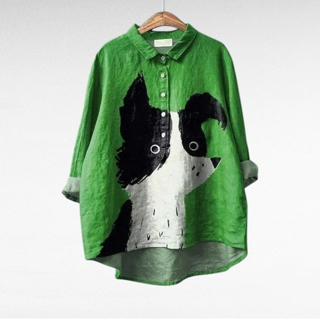 Łąka | Klasyczna Bluzka dla Psa w Stylu Vintage-Chic