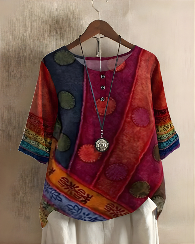 Sophie | Luźna letnia bluzka boho