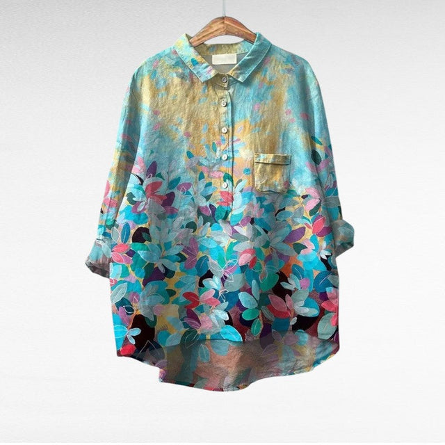 Gwyneth | Bluzka Kwiatowa w Stylu Vintage