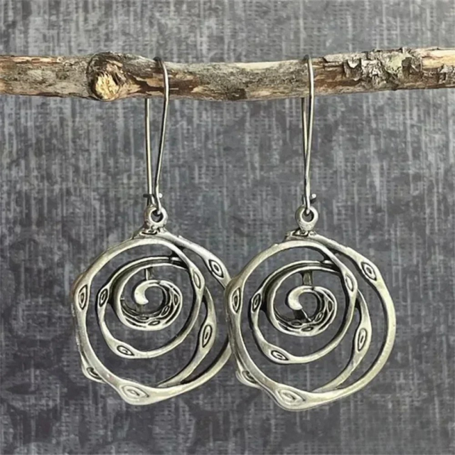Wren | Spiralne Kolczyki Statement Drop
