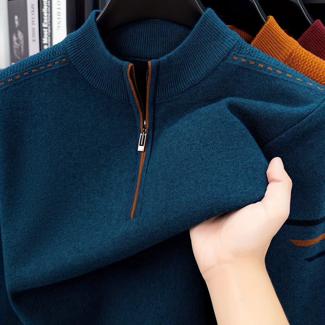 Alden | Sweter z zamkiem na szyi