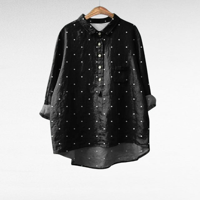 Dahlia | Bluzka w stylu vintage-chic w kropki
