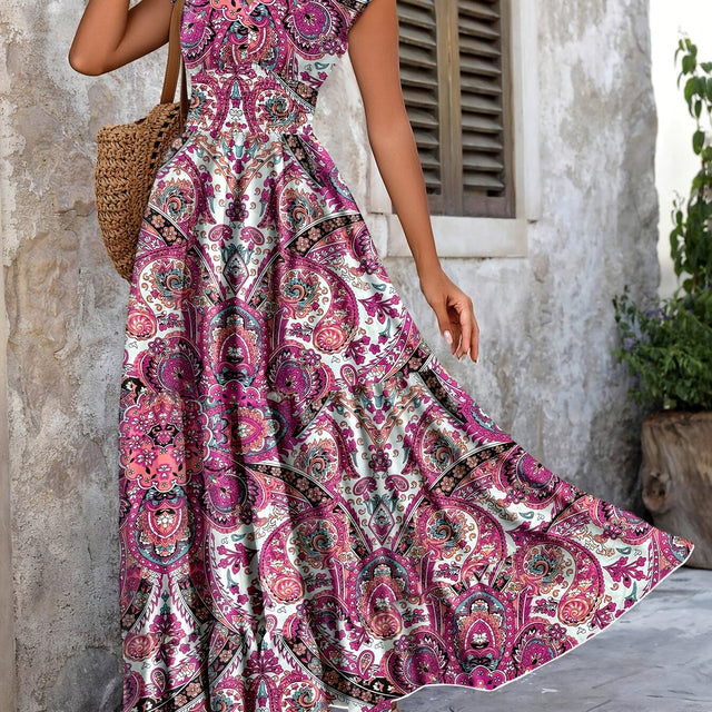 Tabitha | Sukienka Maxi w Wzór Paisley
