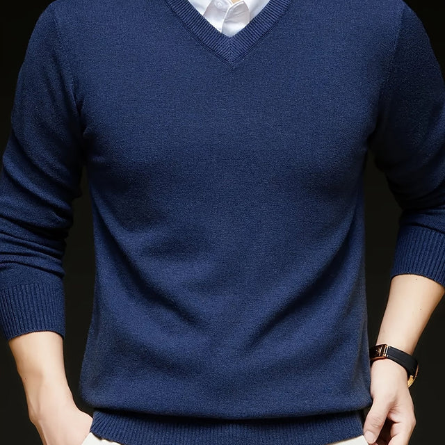 Nigel | Elegancki Jumper z Dekoltem w Serek