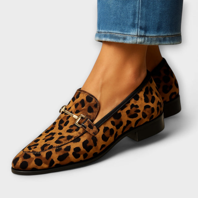 Rita | Stylowe Mokasyny w Print Lwa