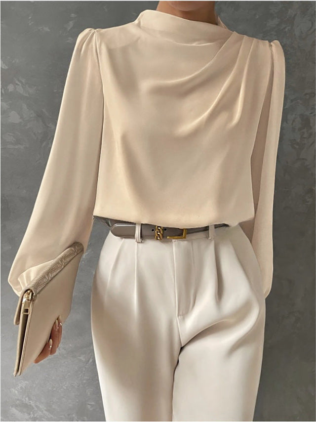 Helene | Elegancka Bluzka z Drapowaniem