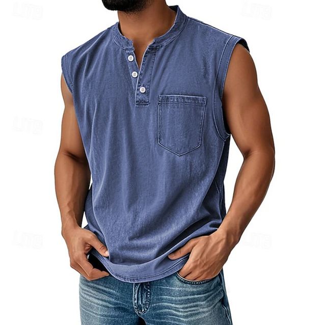 Desmond | Casual Koszulka bez rękawów w stylu vintage