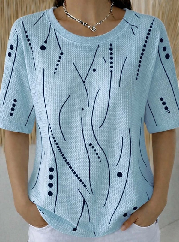 Mirella | Casual Textured Wave Knit Top