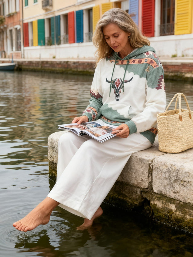 Georgina | Bluza z kapturem w stylu western