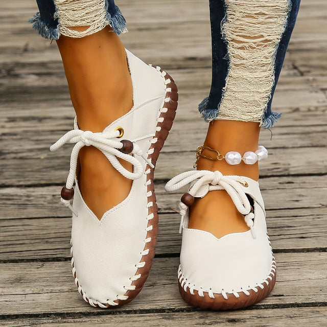Keziah | Stylowe Retro Płaskie Buty z Niskim Cięciem