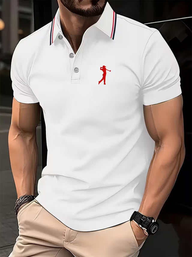 Simeon | Casual Koszula Golfowa z Krótkim Rękawem