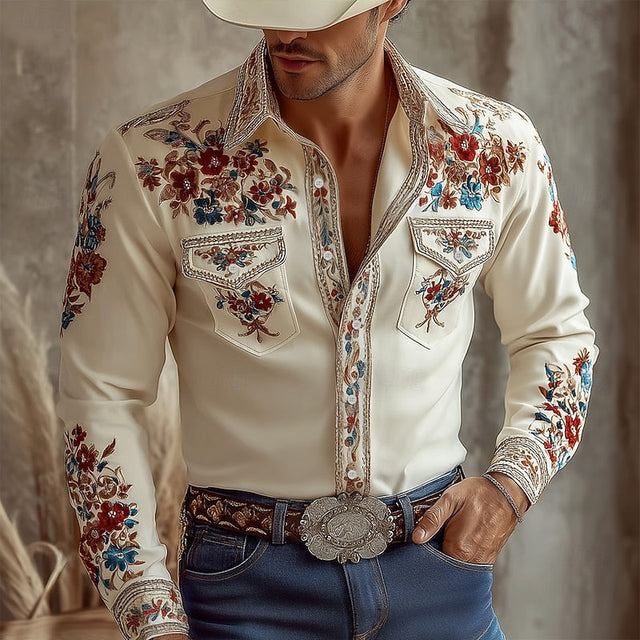 Clayton | Haftowana koszula w stylu western