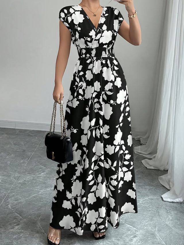 Sariyah | Elegancka Sukienka Bez Rękawów z Dekoltem w Serek