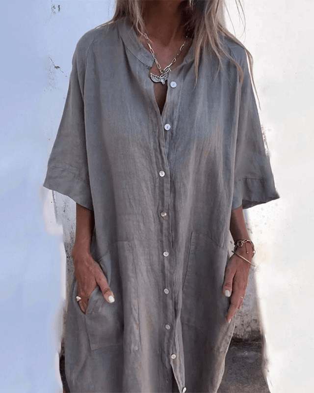 NATALIE | KOSZULOWA SUKIENKA W STYLU IBIZA