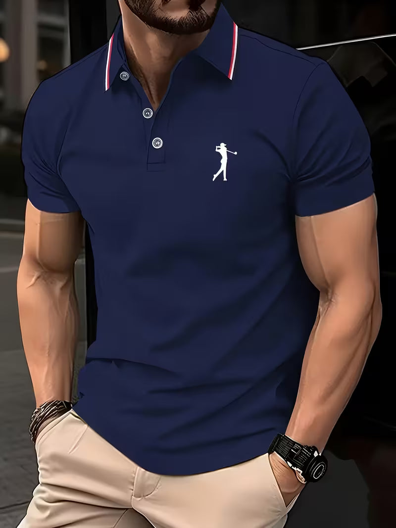 Simeon | Casual Koszula Golfowa z Krótkim Rękawem