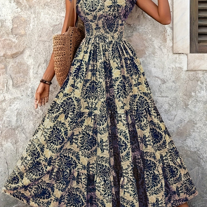 Mirabel | Boho Maxi Sukienka z Warstwami