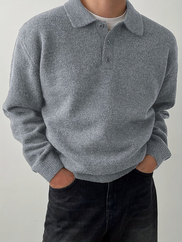 Reid | Sweter z kołnierzykiem polo