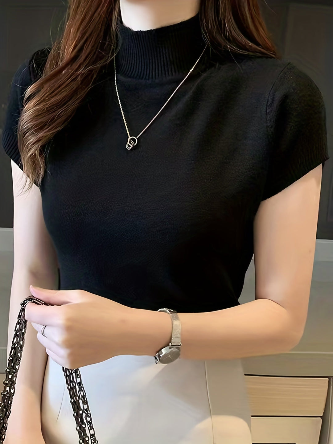 Camryn | Elegancki Top z Półgolfem