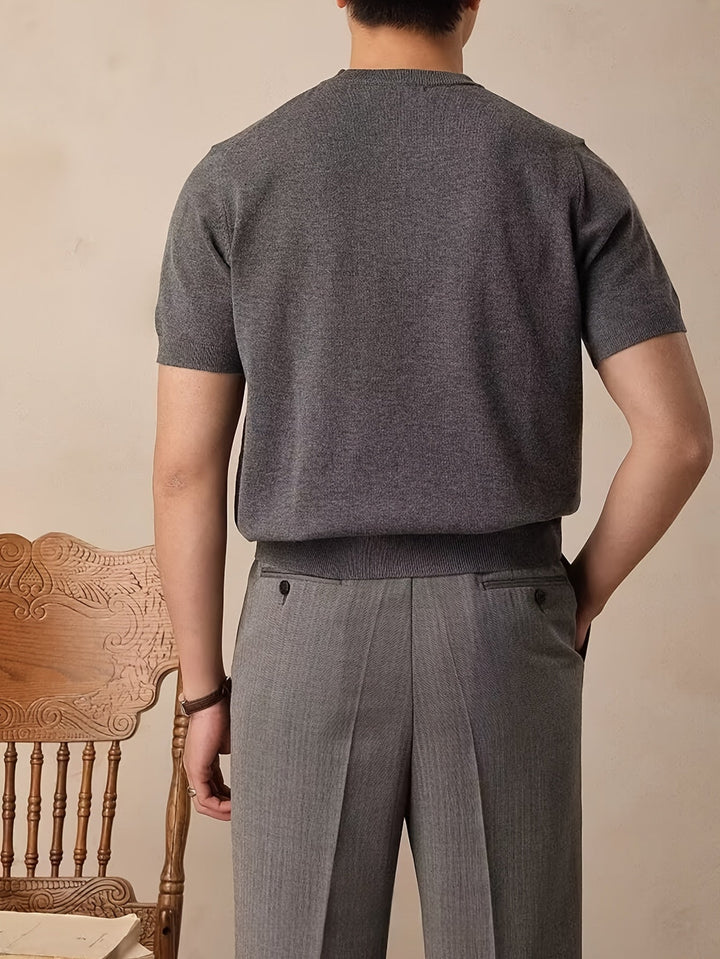 Rowland | Elegancki krótki rękaw sweter