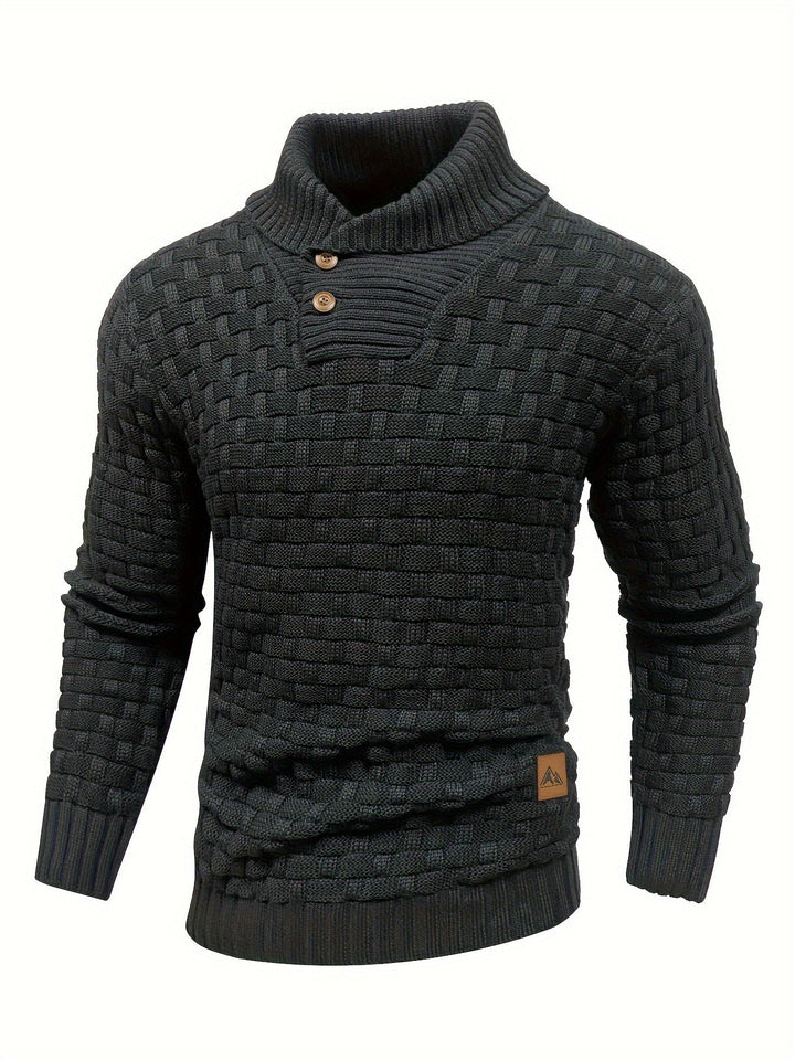 Barrett | Teksturowany sweter z kołnierzem szalowym