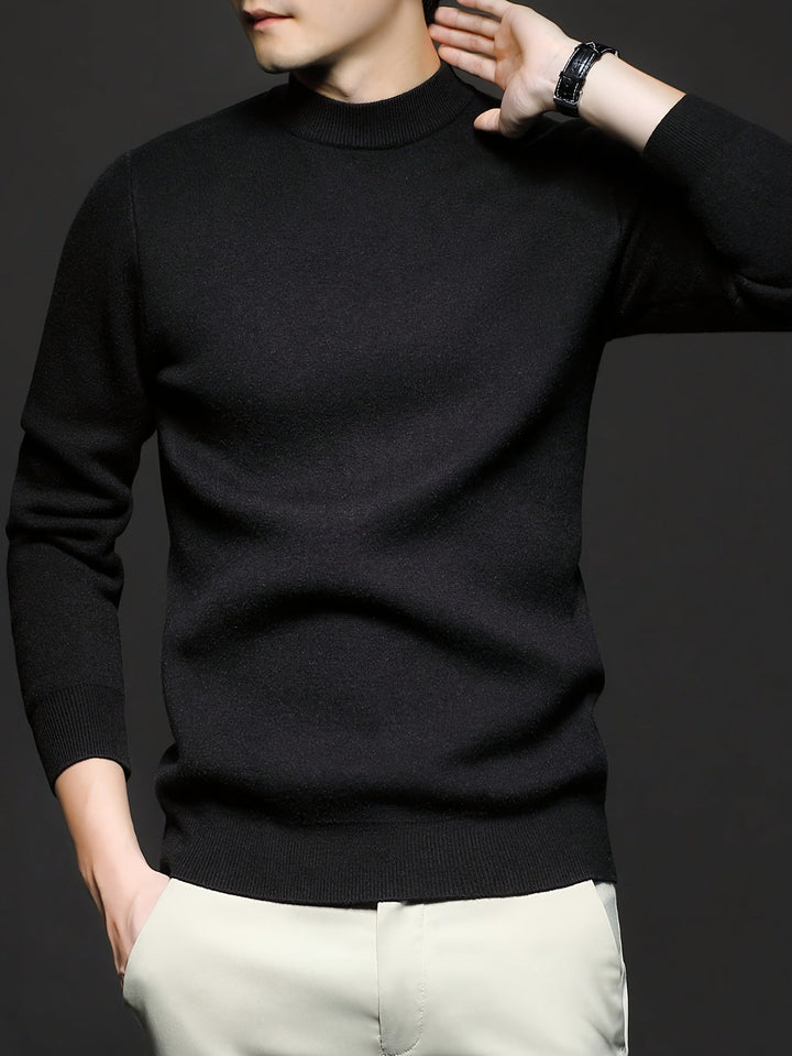 Tobias | Elegancki Sweter z Wysokim Kołnierzem