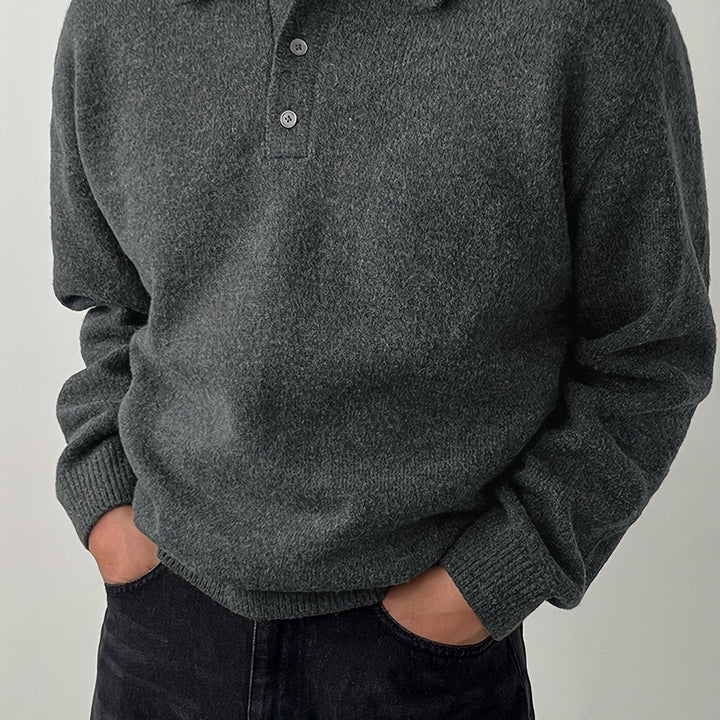 Reid | Sweter z kołnierzykiem polo