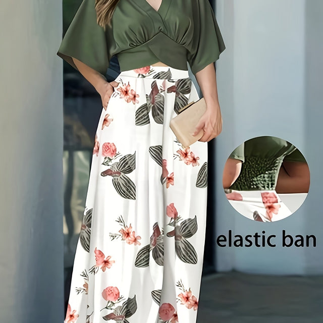 Marlena | Elegancki Zestaw Kwiatowy z Dwu Elementów