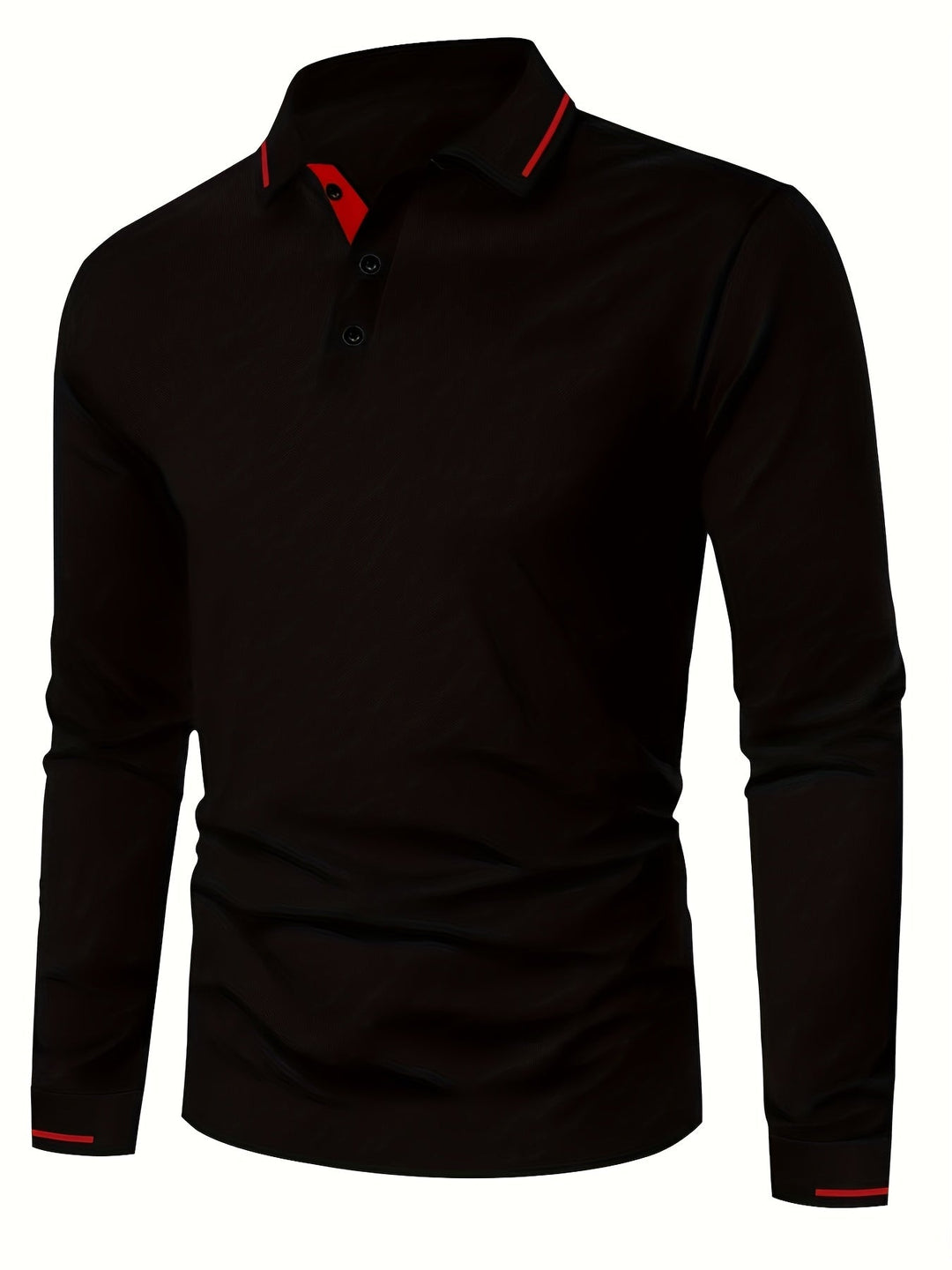 Reginald | Elegancka Koszula Polo z Długim Rękawem
