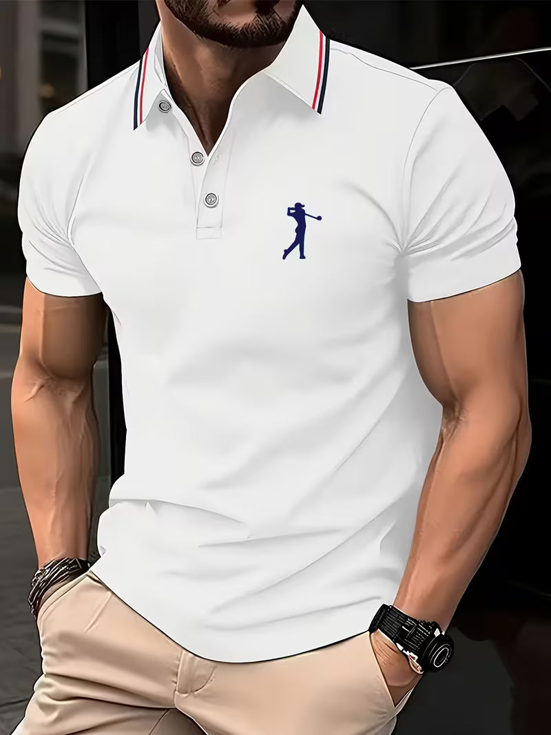 Simeon | Casual Koszula Golfowa z Krótkim Rękawem