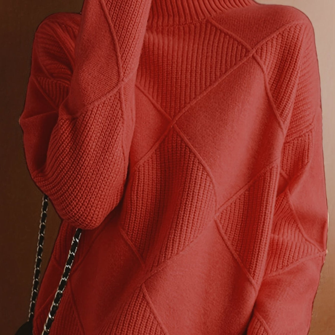 Freya | Sweter z teksturowanym golfem