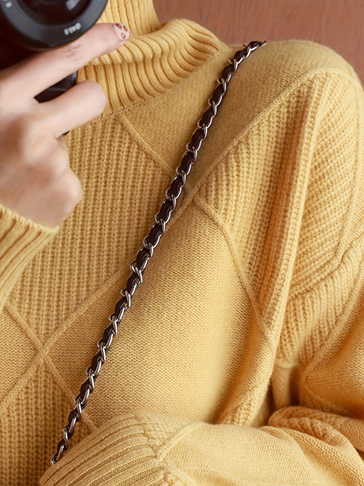 Freya | Sweter z teksturowanym golfem
