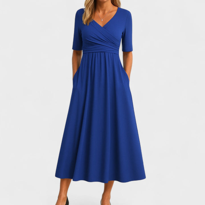 Belinda | Casual V-Neck Midi Dress