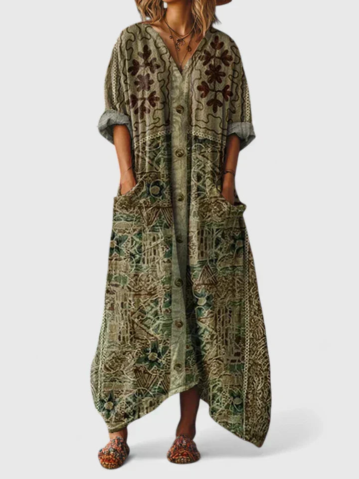 Clarissa | Elegancka Sukienka Oversize z Kieszeniami