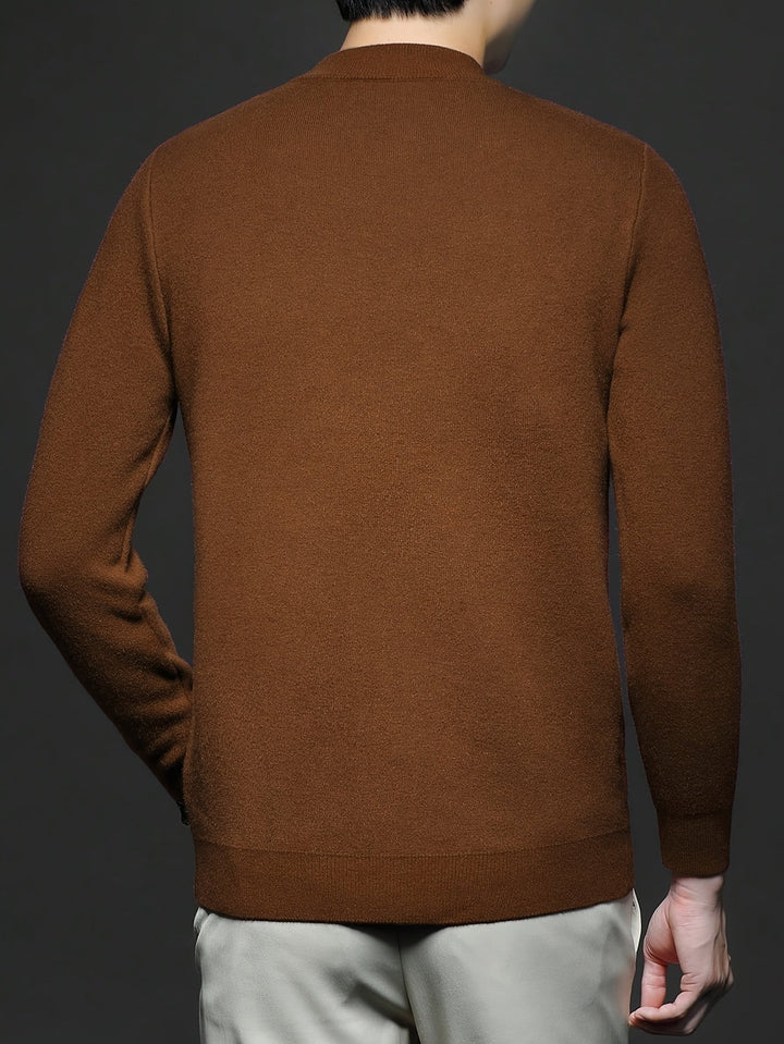 Tobias | Elegancki Sweter z Wysokim Kołnierzem