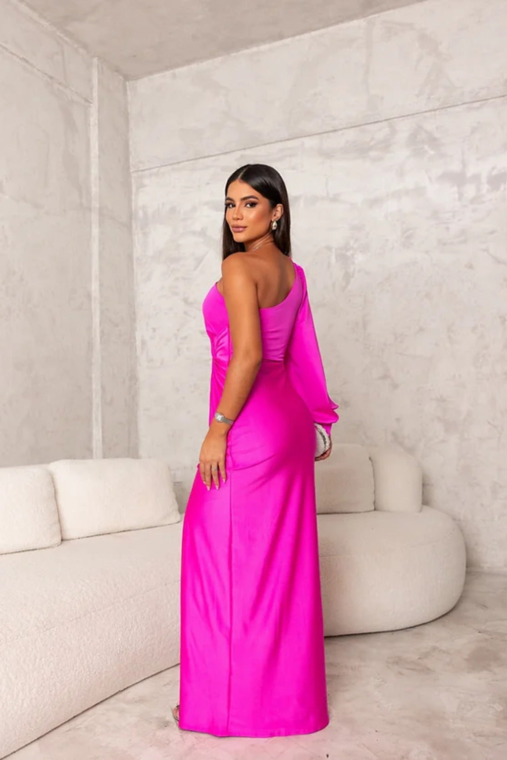 Sarah | Elegancka Maxi Sukienka na Jedno Ramię