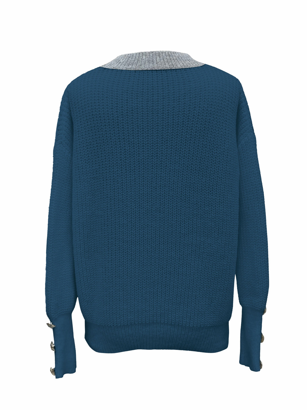 Beatrix | Sweter z dekoltem w serek i guzikami
