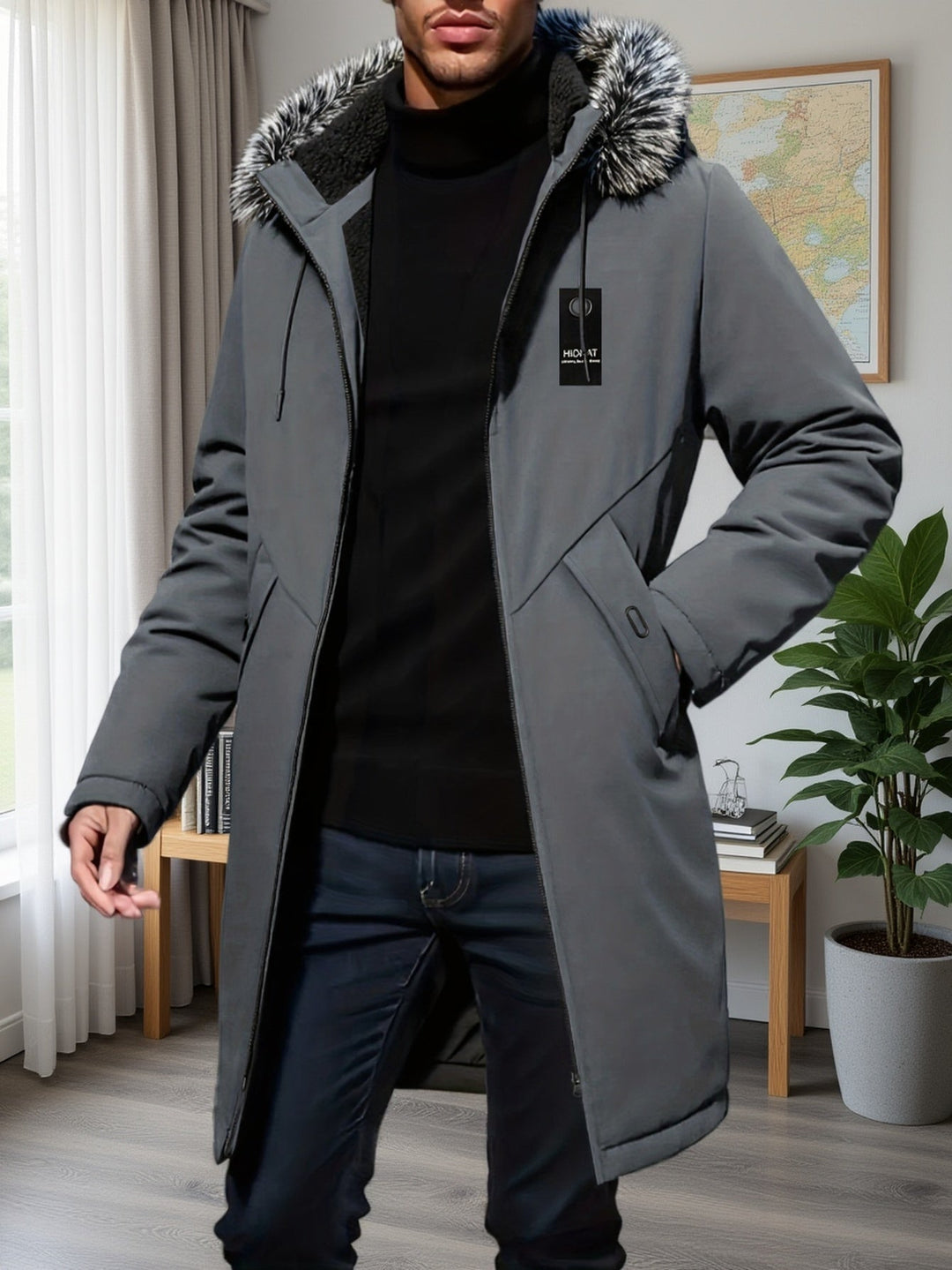 Gordon | Półdługa parka z kapturem