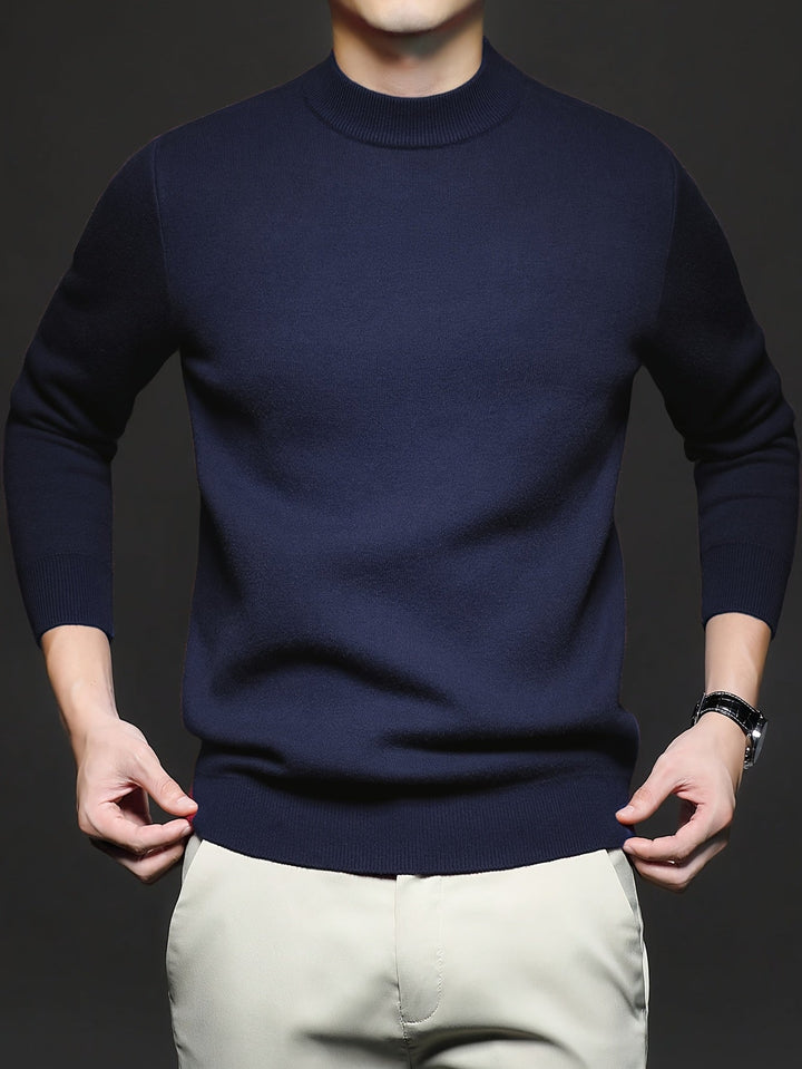 Tobias | Elegancki Sweter z Wysokim Kołnierzem