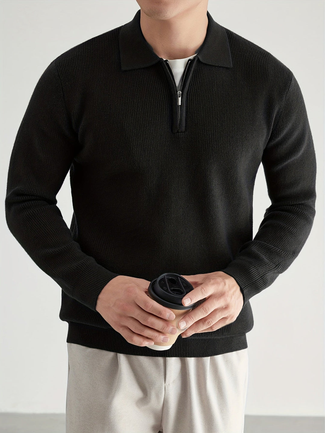 Douglas | Sweter Polo z Zamek 1/4