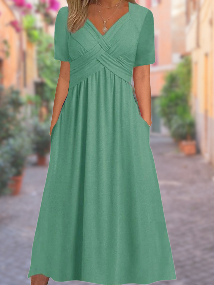 Sylvia | Sukienka V-Neck zakrywająca brzuch