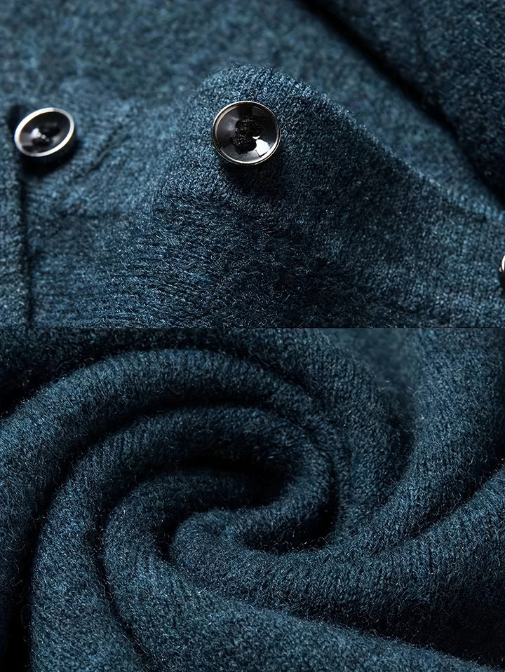 Frederick | Wyszukany Sweter Polo z Kołnierzykiem