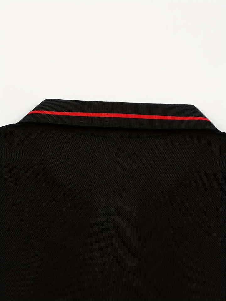 Reginald | Elegancka Koszula Polo z Długim Rękawem