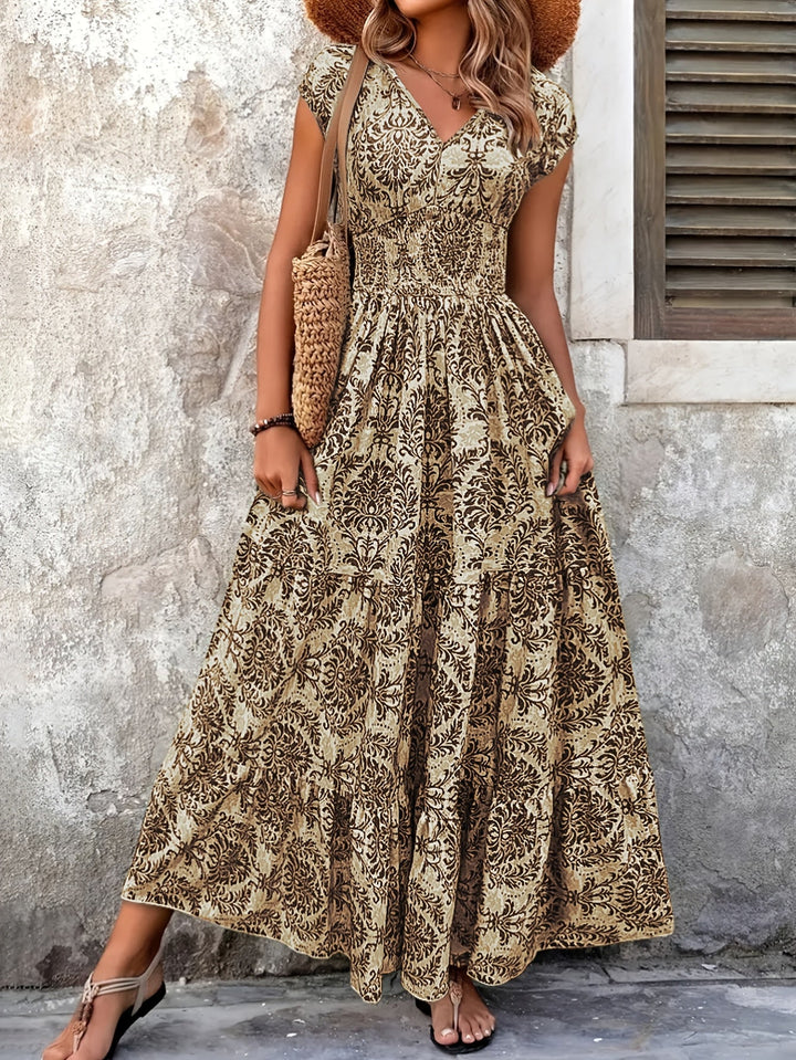 Mirabel | Boho Maxi Sukienka z Warstwami