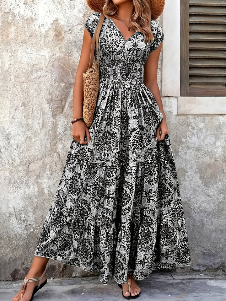 Mirabel | Boho Maxi Sukienka z Warstwami
