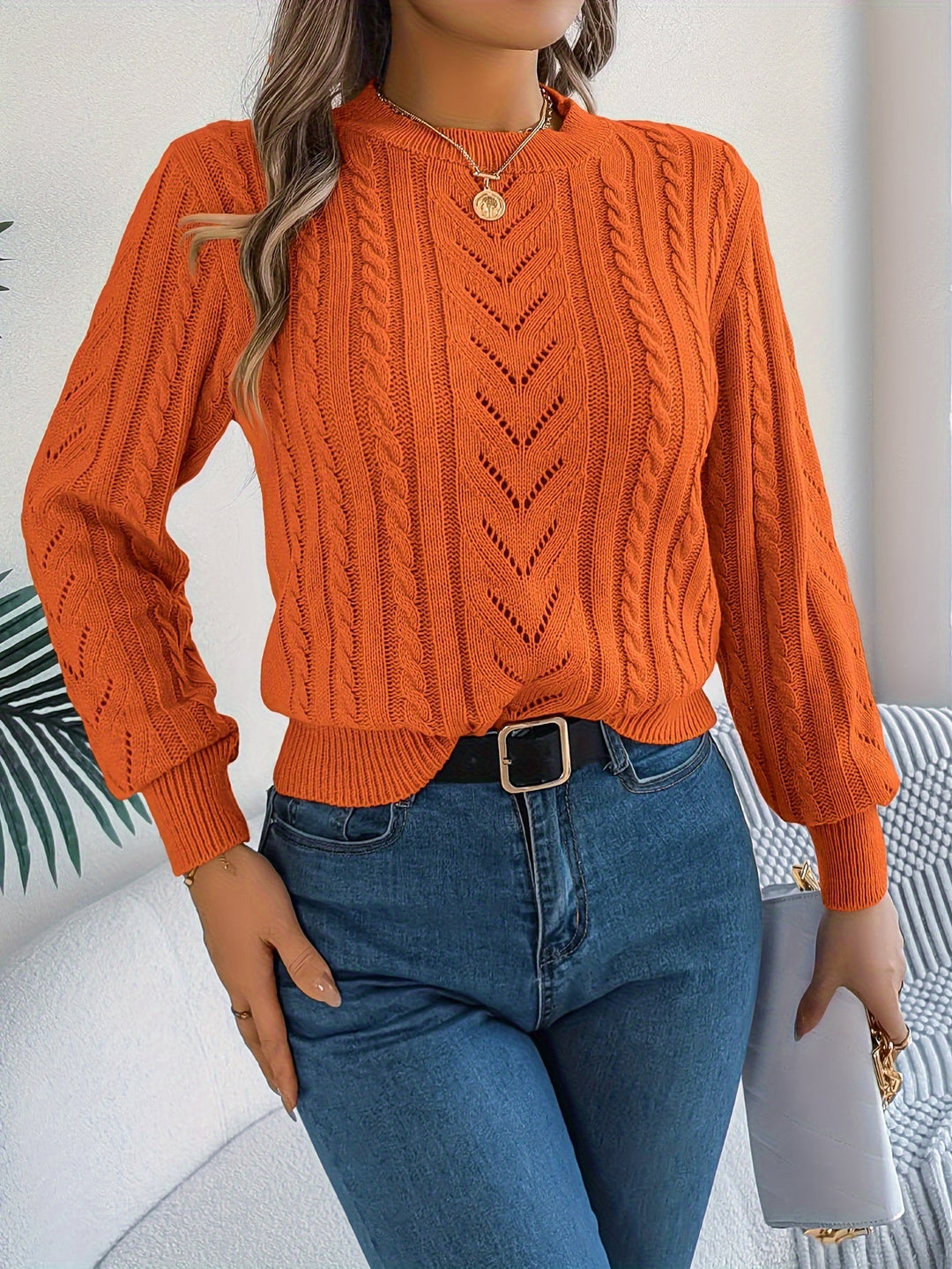Heather | Sweter z teksturowanym splotem