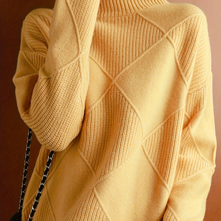 Freya | Sweter z teksturowanym golfem