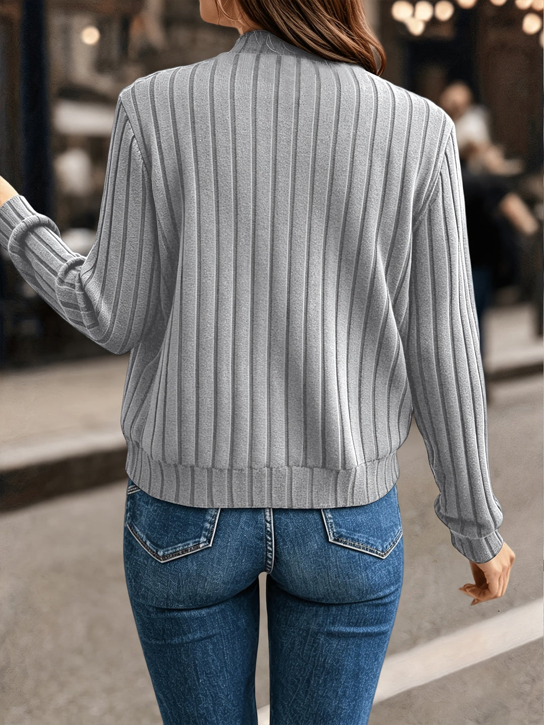 Sloane | Elegancka kurtka z ribbowanym zamkiem