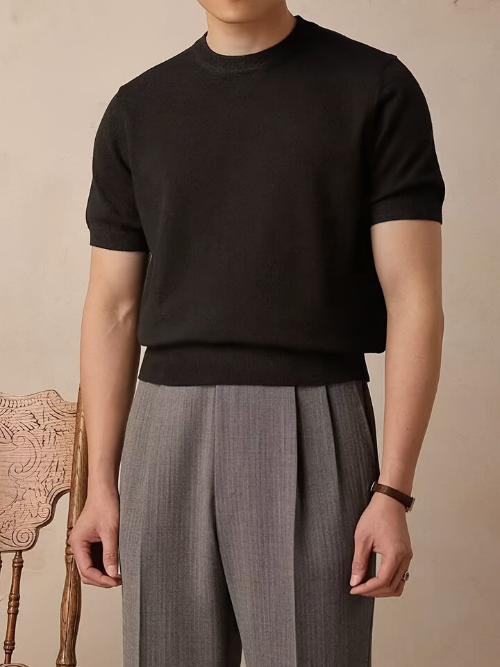 Rowland | Elegancki krótki rękaw sweter