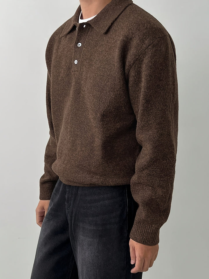 Reid | Sweter z kołnierzykiem polo