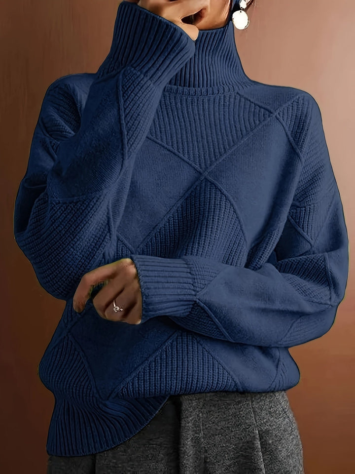 Freya | Sweter z teksturowanym golfem